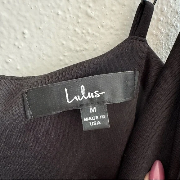Lulus Sealed With a Kiss Black Bodycon Dress - Size M - Picture 7 of 9